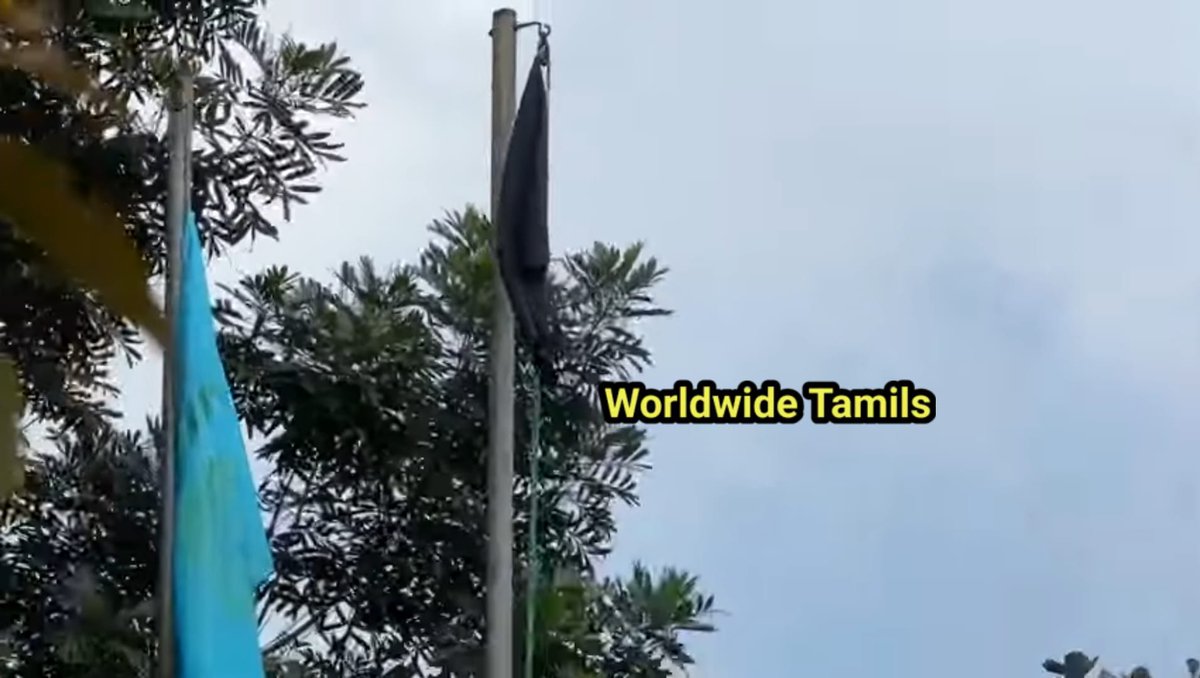 senior_tamilan's tweet photo. #NotMyIndependenceDay!
இலங்கையின் சுதந்திர தினத்தை கரிநாளாக பிரகடனப்படுத்தி யாழ்ப்பாணம் பல்கலைக்கழகத்தில் #JaffnaUniversity சிங்கக்கொடி இறக்கப்பட்டு, கறுப்பு கொடி பறக்க விடப்பட்டது.
#Tamil #Jaffna #Srilanka #LKA #WWTnews #WorldwideTamils https://t.co/xlayHyiV9d