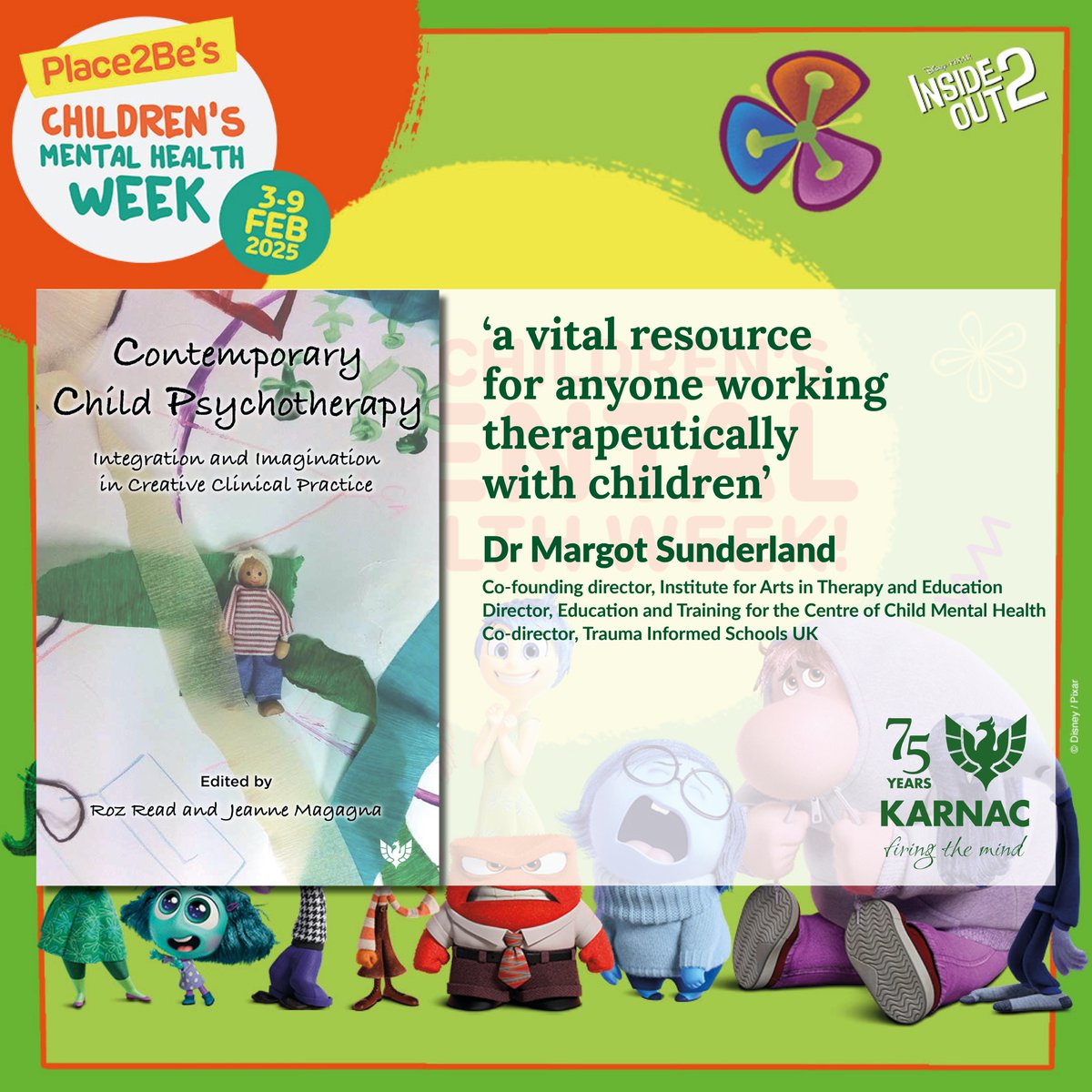 Day 2 of #ChildrensMentalHealthWeek 💛 We're highlighting a book that portrays the depth of understanding, creativity, knowledge and skill that underpin a modern integrative child psychotherapist. Ideal reading for all who work with children bit.ly/3Rqqewe <a href="/Roz_Read/">Roz Read</a>