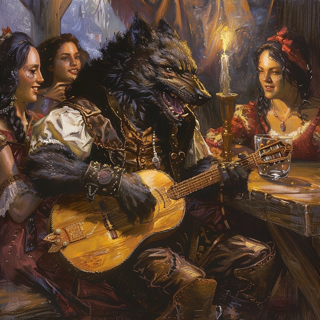 What's a fun name for a Charming Werewolf Bard? 🎵