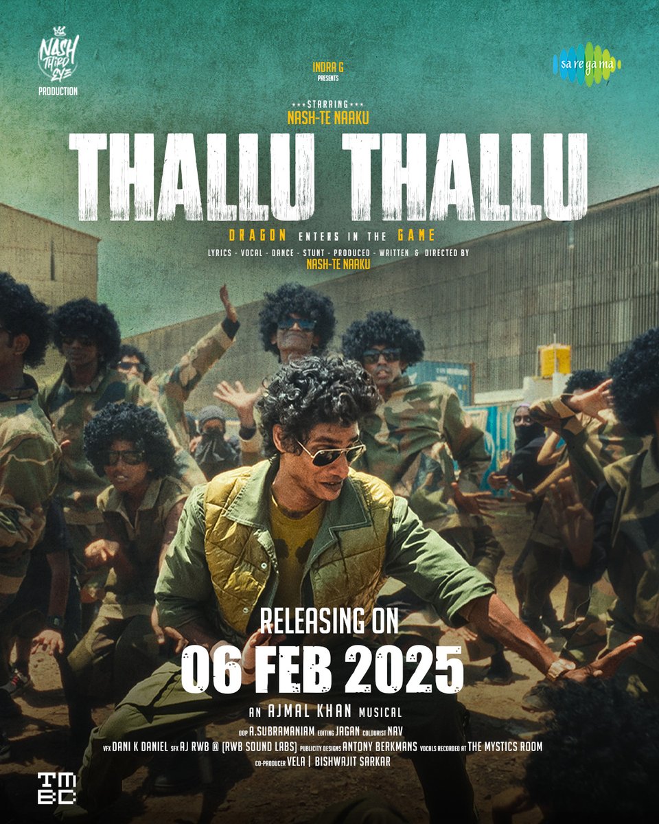 Gear Up! #ThalluThallu Music Video Drops On 6th February! 🤩🎶

🎶 <a href="/ajmalmusic/">Ajmal</a>

Starring <a href="/nashtenaaku/">Naresh Arumugan Pillai</a>

#TheNashThirdEye #Subramaniam #Jagan #Vela #BiswajitSarkar #thalluthallu #nashtenakku