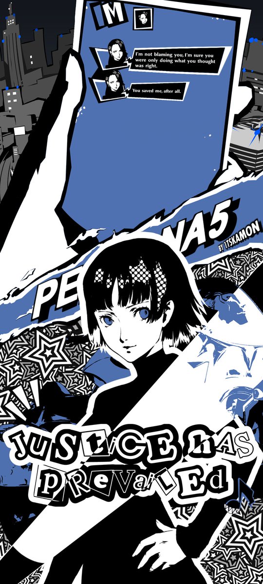 Persona 5 themed wallpaper (Makoto ver.) by me