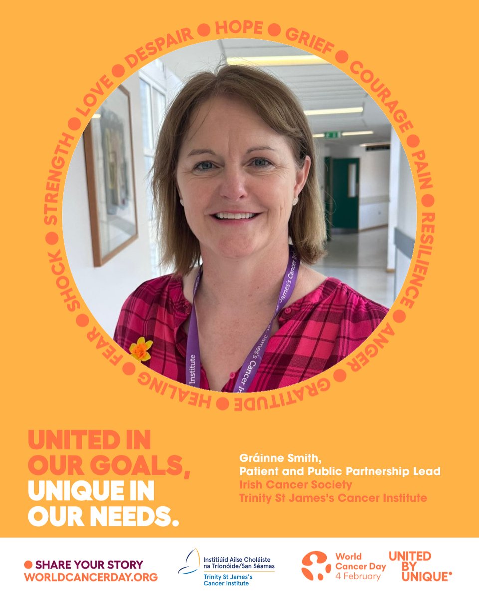Trinity St James's Cancer Institute (@cancerinstire) on Twitter photo #WorldCancerDay Grรกinne Smith, Public Patient Partnership Lead <a href="/CancerInstIRE/">Trinity St James's Cancer Institute</a> reflects on the theme โUnited by Uniqueโ which focuses on people, putting those we care for at the centre of how we plan, deliver & evaluate our services. Please see: stjames.ie/aboutus/news/2โฆ #WorldCancerDay Grรกinne Smith, Public Patient Partnership Lead <a href="/CancerInstIRE/">Trinity St James's Cancer Institute</a> reflects on the theme โUnited by Uniqueโ which focuses on people, putting those we care for at the centre of how we plan, deliver & evaluate our services. Please see: stjames.ie/aboutus/news/2โฆ