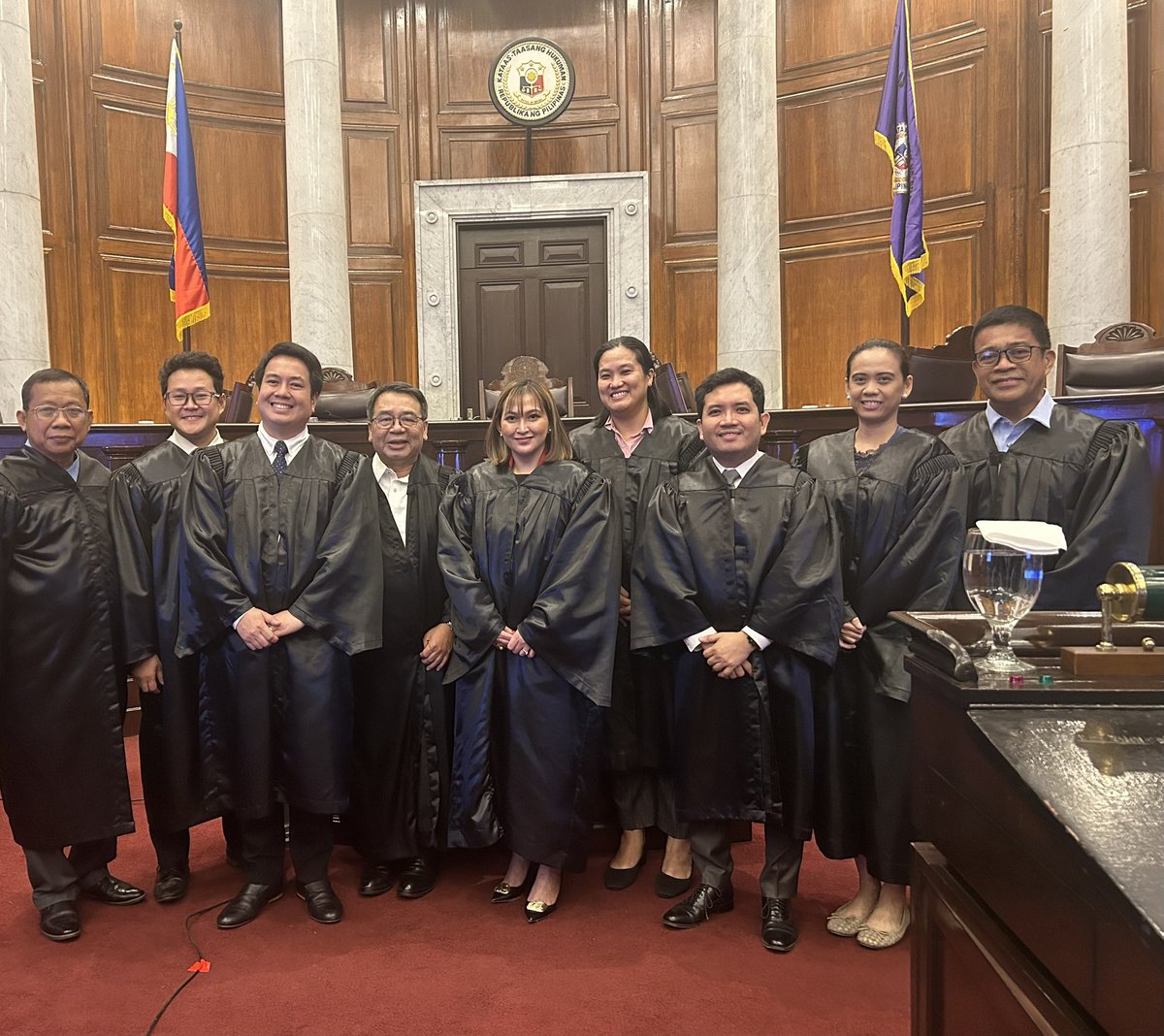 AttyMatula's tweet photo. Petitioners-in-intervention lawyer and senatorial hopeful Sonny Matula, with a squad of sharp-dressed lawyers, took center stage at the Supreme Court’s oral arguments today. 

They tackled the burning question: Was PhilHealth’s ₱89.9 billion fund transfer to the National Treasury contrary to the constitution—or just a really bad magic trick?