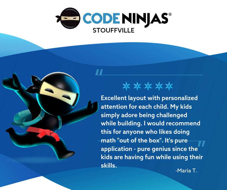 CodeNinjasTWS's tweet image. 🌟 Real Parents. Real Results. 🌟
💬 "Excellent layout with personalized attention for each child. My kids simply adore being challenged while building. I would recommend this for anyone who likes doing math ‘out of the box.’ Pure... codeninjas.com/stouffville
#CodingForKids
