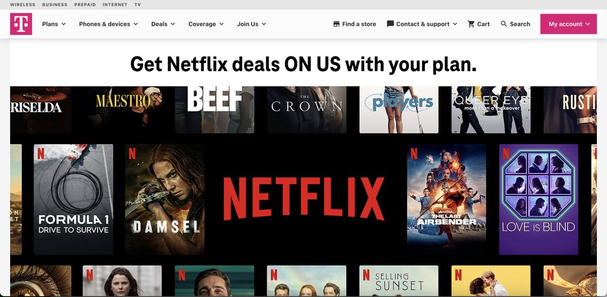 valkoljada's tweet photo. Netflix is a marketing machine.

Here’s how their marketing funnel works (so you can steal some ideas).

1. Awareness

They have 5 ways to attract new customers:

social media
influencer marketing
partnerships & bundles
content teasers & trailers
SEO (blogs, newsletters and articles)

Won’t mention word-of-mouth.

You’ve probably seen on YouTube ‘official trailers’ or ‘official teasers’ like these.

Or partnership deals like these.

Every corner of the internet is covered by Netflix. From organic content to paid ads.

They also dominate search results, ranking for terms like “best shows this month” and “top series to watch”.

Their SEO strategy ensures they stay visible even to people who aren’t looking for them.

Every TOF (top of the funnel) content drives into the landing page (Netflix website).

Here’s where the sales happen.

2. Conversion

We’ve got 7 steps to the conversion.

1. LP (landing page)
2. Plan introduction
3. Plan pricing
4. Create an account introduction
5. Create an account
6. Payment methods
7. Payment details

I won't cover all the parts, but only the most important ones.

The landing page is pretty simple yet effective, mentioning the main benefit of Netflix.

Clear pricing and minimal risk involved (they don’t offer refunds but you can cancel anytime).

Next is the pricing packages which is genius.

Offering packages with different video qualities makes you think twice—watching your favourite movies at 720p isn’t ideal.

Or, if you have a surround system at home, the basic plan won’t cut it since it doesn’t support immersive sound.

Netflix thought through every detail to push users toward higher-priced plans (even adding a ‘Most Popular’ tag, a classic pricing trick).

Every step removes friction. 

Clear pricing, a quick sign-up process, and no upfront commitment. 

You’re in before you even have time to rethink.

Even if a customer doesn’t finish their sign-up, in 2 hours they send a follow-up email.

And they keep sending.

3. Post-conversion

Let’s be honest, you know why Netflix is so popular.

• decent price
• no ads (well, they tried)
• global reach (multiple languages)
• all your favourite shows and movies
• easy to use (available on all devices)
• constant new releases (plus high-quality originals)

It’s convenient. That’s the biggest benefit people buy into.

And that auto-play idea?

That’s why some of us binge Netflix for 3-4 hours.

They don’t just convert customers, they make sure Netflix becomes a habit.