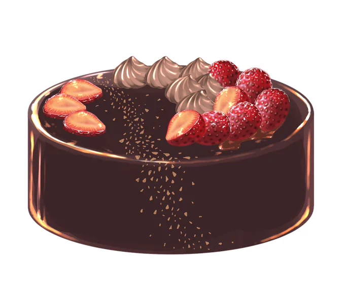 バレンタイン用のチョコケーキ画像素材描いたよオシャレなのと可愛いのイチゴいっぱいのと可愛い女の子のイラストのお供にぜひ(*^^*)描いてて楽しい#クリスタ #クリスタ素材 #バレンタイン #ケーキチョコケーキ素材集 by うおぬまゆう  #clipstudio 