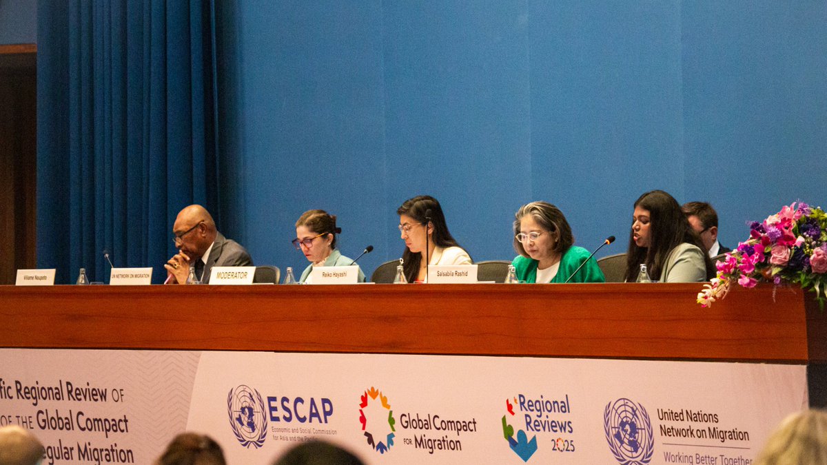 IOMAsiaPacific's tweet image. Today’s high-level panel on #regularpathways for migration affirmed the importance of accessible and flexible regular migration pathways for the Asia-Pacific region, making migration safer &amp;amp; more orderly, while ensuring its benefits are maximized for migrants &amp;amp; society at large.