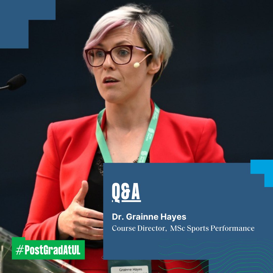Dr. Gráinne Hayes, Assistant Professor in Exercise Physiology at UL, leads the award-winning MSc in Sports Performance. 

Her research focuses on how technology enhances sports performance. Discover more about this innovative programme: eu1.hubs.ly/H0glM4l0 #StayCurious