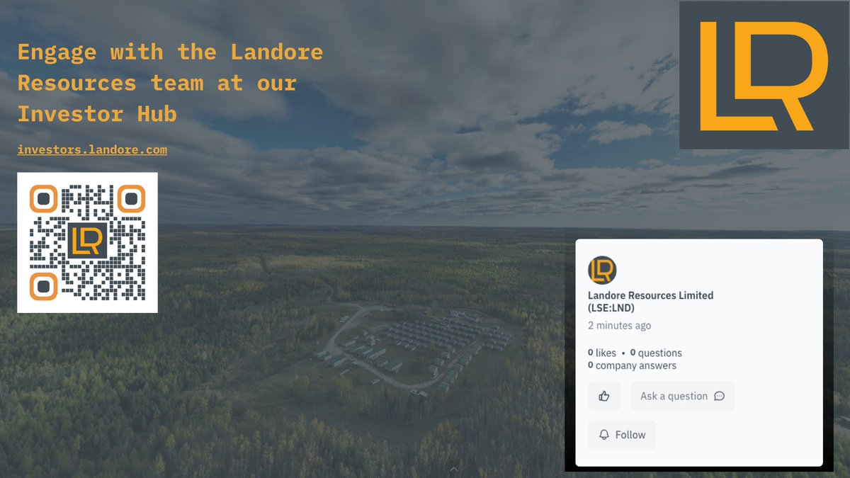 landore_plc's tweet photo. 🚀 New research on Landore Resources (AIM: LND) from brokers Hannam &amp; Partners 🚀

🔎 Key highlights:
✅ 1.5Moz gold resource in Ontario
✅ Updated PEA &amp; Resource due H2 2025
✅ Scalable low-cost production model

Check it out here📖 [https://t.co/UmMqlWOYR5]
#Gold #Mining #LND https://t.co/fLFoQnDFsx
