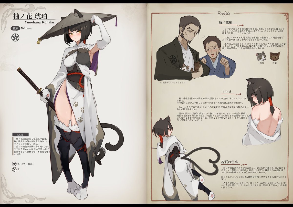 うちの目つきの悪い猫ちゃんをネコマタ化
#魔物娘図鑑二次 