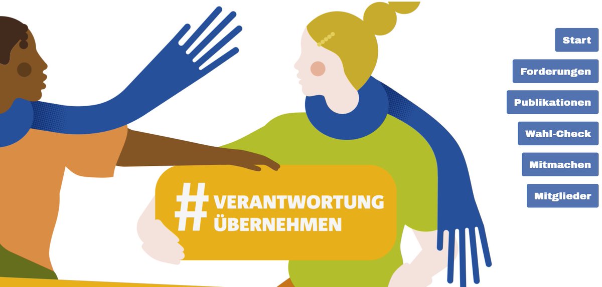 #VerantwortungÜbernehmen für eine gerechtere Welt: Auf unserer Webseite zur #btw25 haben wir unsere Forderungen an die nächste Bundesregierung formuliert. Über Unterstützung freuen wir uns – und stellen hier entsprechende Kommunikationsmaterialien bereit: verantwortung-übernehmen.org