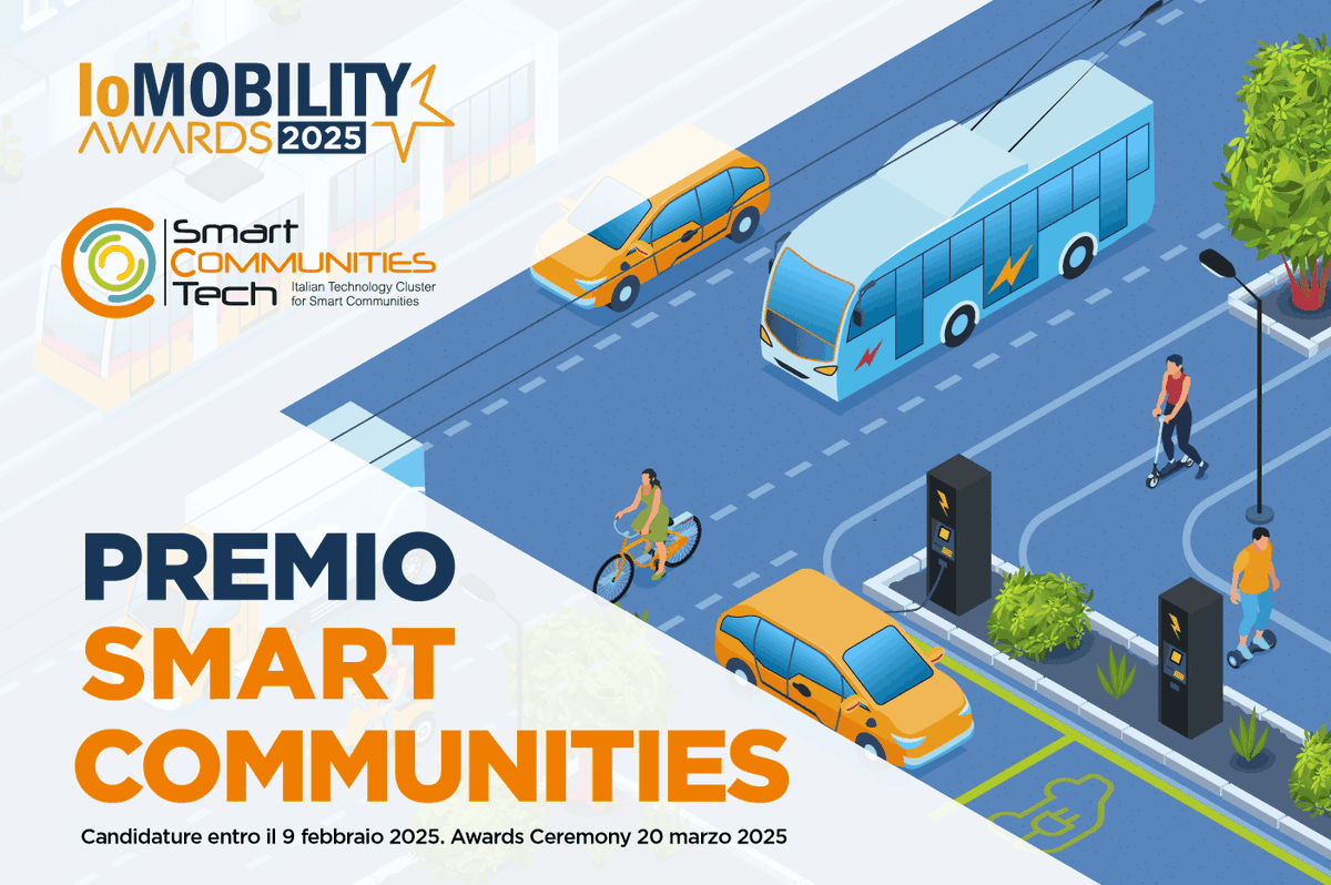 SmartCommunitiesTech (@cluster_smart) on Twitter photo IoMOBILITY Awards e Premio #SmartCommunities per il ๐ ๐ถ๐ด๐น๐ถ๐ผ๐ฟ ๐ฃ๐ฎ๐ฟ๐๐ฒ๐ป๐ฎ๐ฟ๐ถ๐ฎ๐๐ผ ๐ฃ๐๐ฏ๐ฏ๐น๐ถ๐ฐ๐ผ ๐ฃ๐ฟ๐ถ๐๐ฎ๐๐ผ ๐ถ๐ป ๐ฎ๐บ๐ฏ๐ถ๐๐ผ ๐ฆ๐บ๐ฎ๐ฟ๐ ๐ ๐ผ๐ฏ๐ถ๐น๐ถ๐๐ ๐ก
Candidature fino il ๐ต ๐ณ๐ฒ๐ฏ๐ฏ๐ฟ๐ฎ๐ถ๐ผ sul sito #IoMOBILITYawards ๐ bit.ly/48dNhk2
#SmartCity IoMOBILITY Awards e Premio #SmartCommunities per il ๐ ๐ถ๐ด๐น๐ถ๐ผ๐ฟ ๐ฃ๐ฎ๐ฟ๐๐ฒ๐ป๐ฎ๐ฟ๐ถ๐ฎ๐๐ผ ๐ฃ๐๐ฏ๐ฏ๐น๐ถ๐ฐ๐ผ ๐ฃ๐ฟ๐ถ๐๐ฎ๐๐ผ ๐ถ๐ป ๐ฎ๐บ๐ฏ๐ถ๐๐ผ ๐ฆ๐บ๐ฎ๐ฟ๐ ๐ ๐ผ๐ฏ๐ถ๐น๐ถ๐๐ ๐ก
Candidature fino il ๐ต ๐ณ๐ฒ๐ฏ๐ฏ๐ฟ๐ฎ๐ถ๐ผ sul sito #IoMOBILITYawards ๐ bit.ly/48dNhk2
#SmartCity