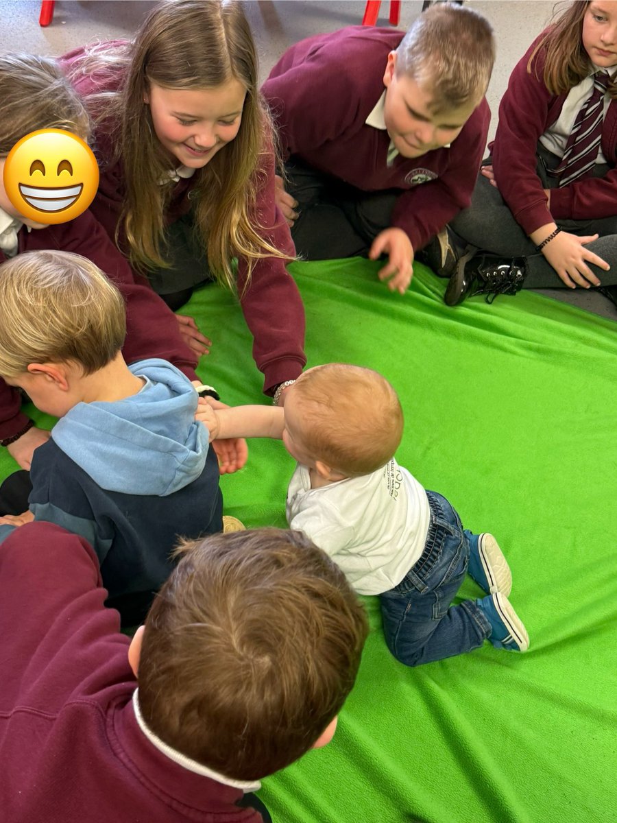 BallyhenryPS's tweet photo. P5 enjoyed another visit with Baby Zack, Theo and Julie yesterday during Roots of Empathy👶
They love to see how Zack is developing and learning about how he has changed between each visit 😁 https://t.co/1W8gBavGPU