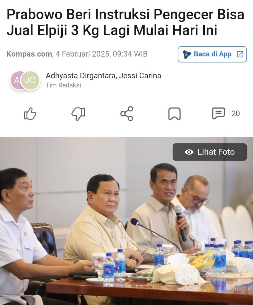 ❤𝓖3𝓝𝓓1𝓩𝓩 🌺 (@w1dy4_n_11) on Twitter photo Min <a href="/Gerindra/">Partai Gerindra</a>
Kl benar larangan pengecer jual gas elipiji bkn kebijakan/ instruksi Presiden <a href="/prabowo/">Prabowo Subianto</a>
Lalu statemen si <a href="/NasbiHasan/">Hasan Nasbi</a> ini mewakili suara /perintah siapa?
Apa mgkn si Bahlil tetiba memutuskan kebijakan tanpa kwi proses koordinasi dg Presiden dan menteri terkait? Min <a href="/Gerindra/">Partai Gerindra</a>
Kl benar larangan pengecer jual gas elipiji bkn kebijakan/ instruksi Presiden <a href="/prabowo/">Prabowo Subianto</a>
Lalu statemen si <a href="/NasbiHasan/">Hasan Nasbi</a> ini mewakili suara /perintah siapa?
Apa mgkn si Bahlil tetiba memutuskan kebijakan tanpa kwi proses koordinasi dg Presiden dan menteri terkait?