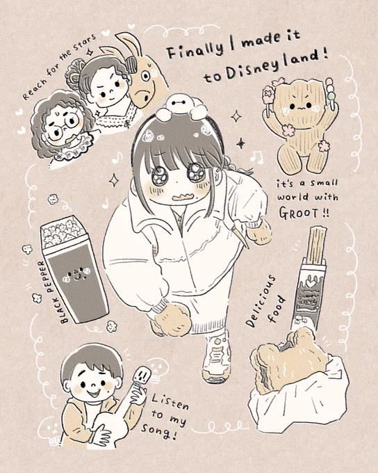 先日行ったディズニーランドが忘れられなくてイラストにしました…🏰

#ディズニーランド #ゆるいイラスト 
