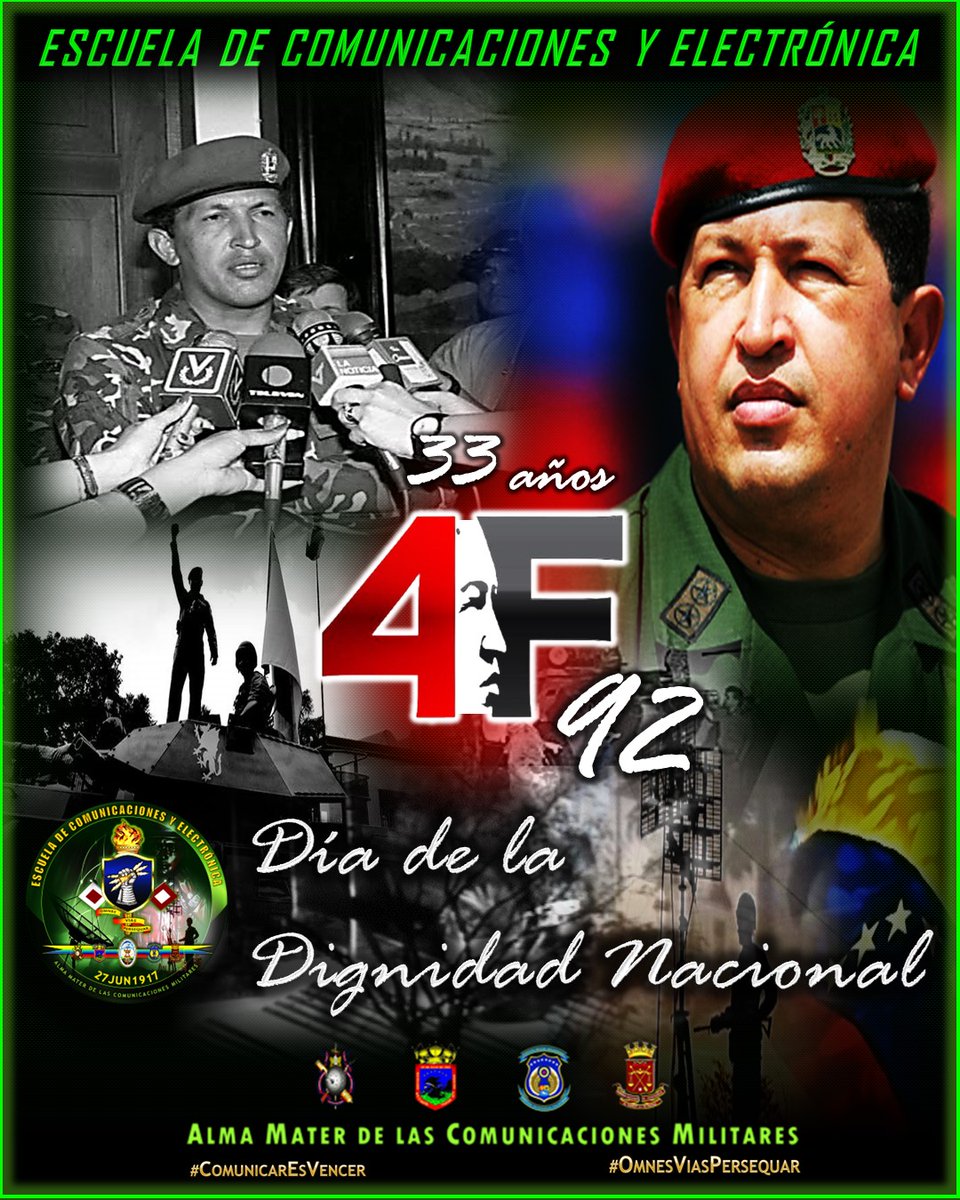 ecomel_umbv_ve's tweet image. 33 años del #4Feb 1992. El “Por Ahora” del Cmdte eterno Hugo Chávez estimuló a un pueblo digno, resurgiendo la esperanza, cambiando el rumbo político del país y la vida de los venezolanos y las venezolanas. Por eso hoy lo recordamos como Día de la dignidad Nacional🇻🇪