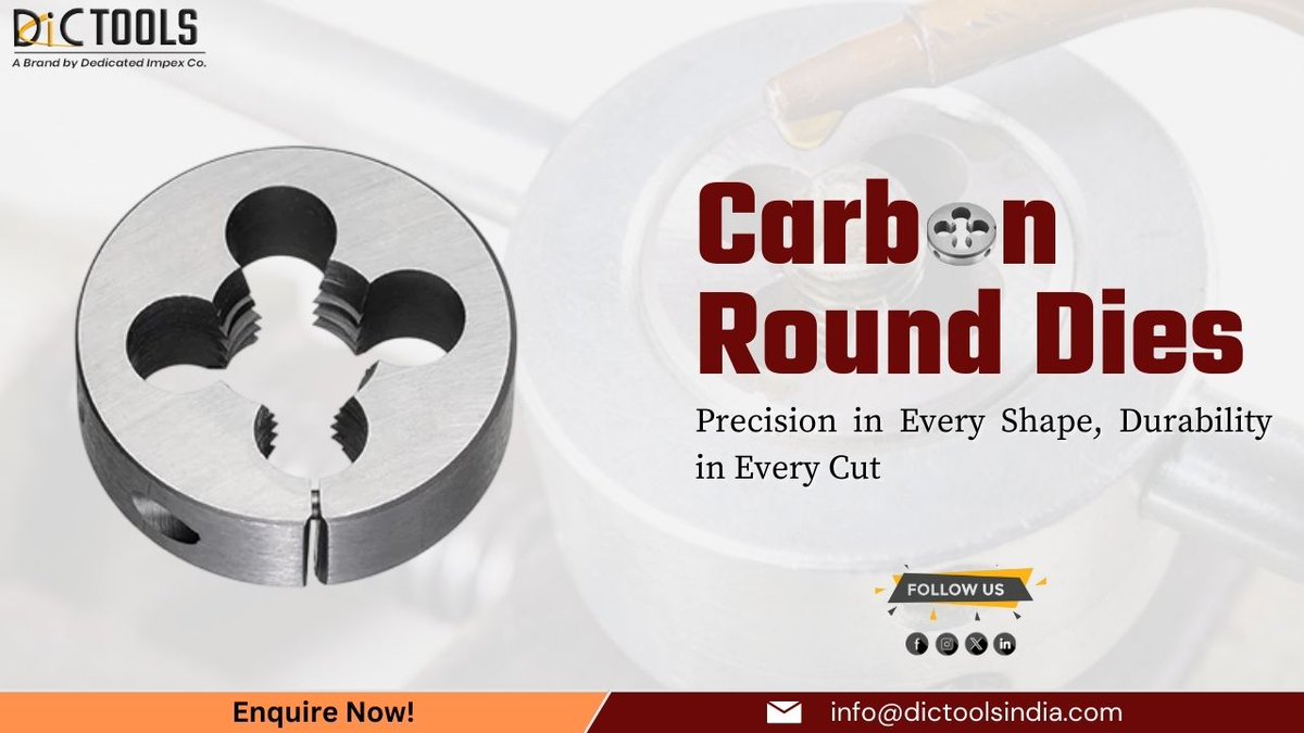 dic_tools's tweet photo. Carbon Round Dies Precision in Every Shape, Durability in Every Cut.
Get more information by this Website link:
https://t.co/y6yU8Del5P
Email: info@dictoolsindia.com
#Rounddies #Carbonrounddies #threadingdies #TapsAndDies #CustomThreading #dic https://t.co/qT6x761UtL