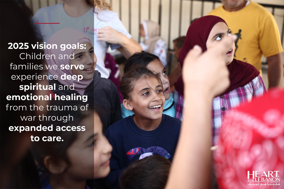 Join us in making our 2025 vision a reality: Children and families experience deep spiritual and emotional healing from the trauma of war through expanded access to care.

#HopeandHealing #HeartforLebanon #Lebanon