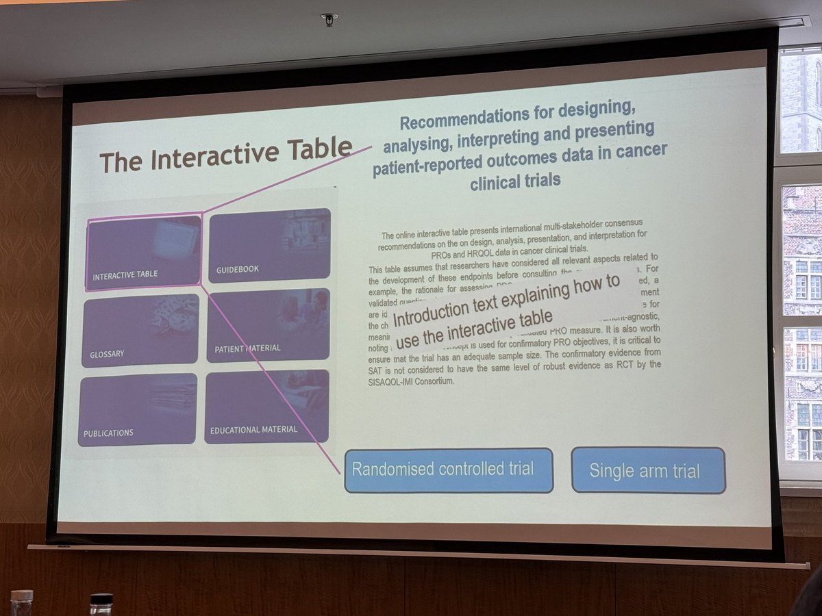 Coming soon from #SISAQOL: guidebook, interactive table, glossary, patient material, and more! Will be posted on the SISAQOL website. sisaqol-imi.org