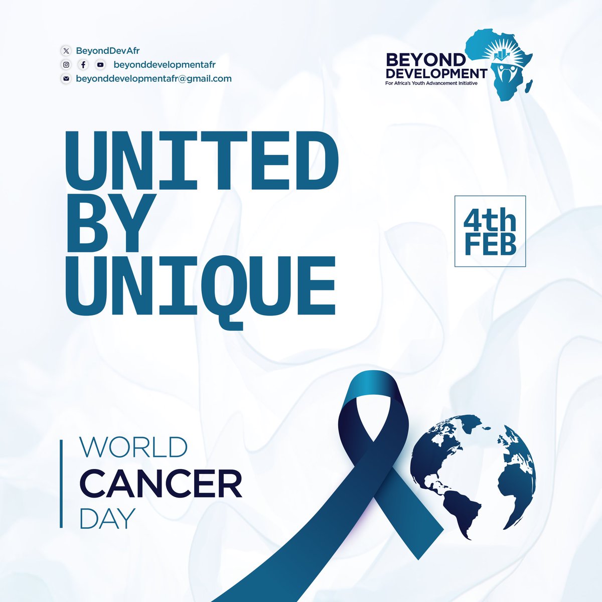 United by Unique experiences, we stand together against cancer this World Cancer Day. #WorldCancerDay #BeyondDevelopment