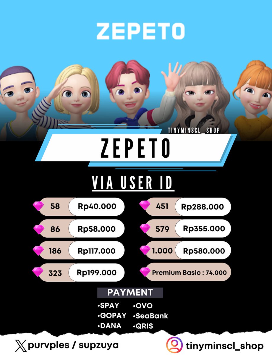 còins dan zem zepeto via töp up lewat ID. bisa order ke <a href="/purvples/">ndaa⋆</a> ya 🤍

🏷 zpt zèms needs wts wtb #zonauang 238