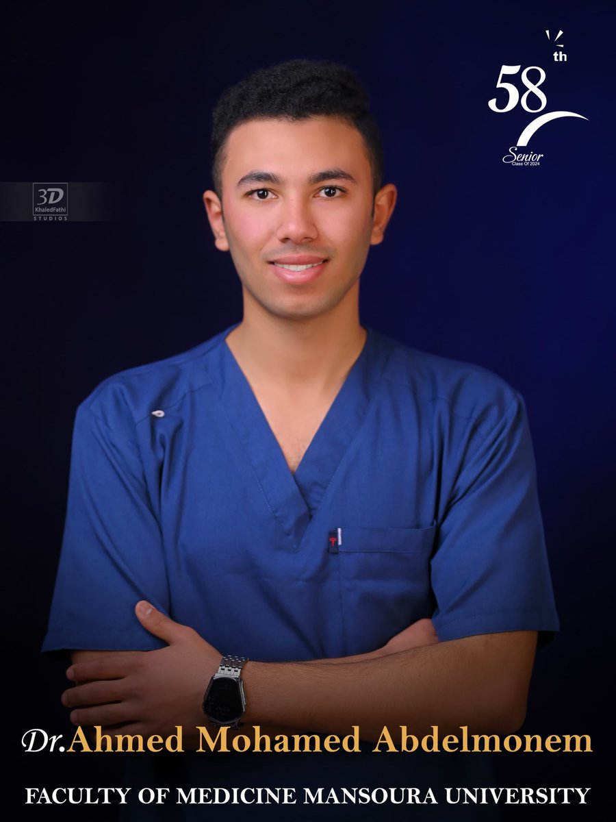 نَرْفَعُ دَرَجَاتٍ مَّن نَّشَاءُ ۗ وَفَوْقَ كُلِّ ذِي عِلْمٍ عَلِيمٌ 

بكالوريس الطب والجراحة بكلية الطب بجامعة المنصورة 

رسميا طبيب امتياز بمستشفيات جامعة المنصورة 

Officially intern doctor at MHU 🥰