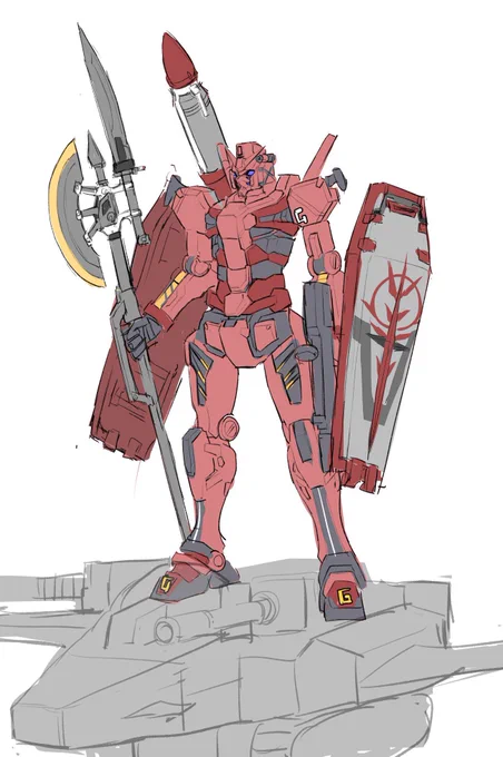ジオニック・クローバー社製のDX赤いガンダムも出来た 
