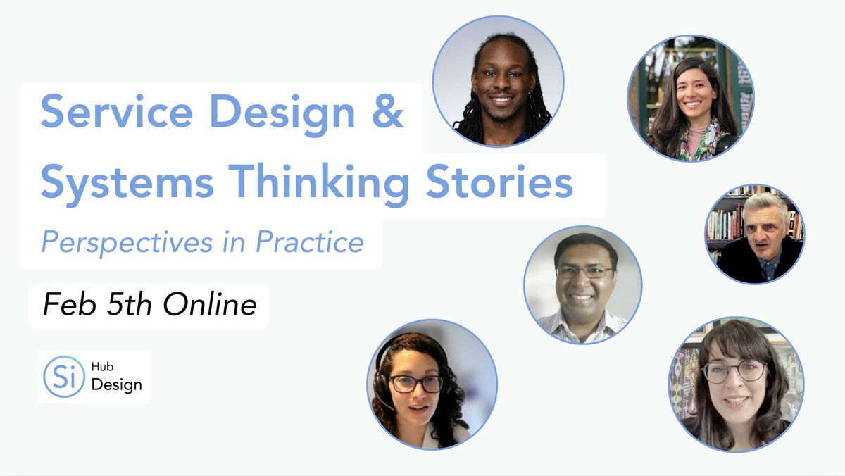 Happening tomorrow! Join us for this insightful 1-hour session of service design and systems thinking stories from around the world with this roundtable discussion with five distinguished service and strategic designers. 

Full event info: lnkd.in/ebMCVHqC