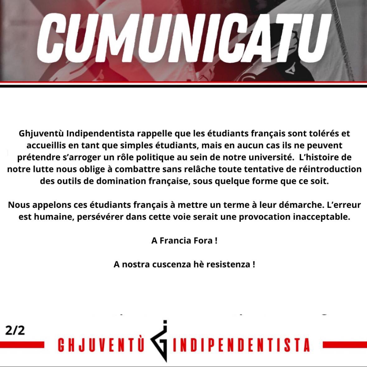 Ghjuventù Indipendentista tweet media