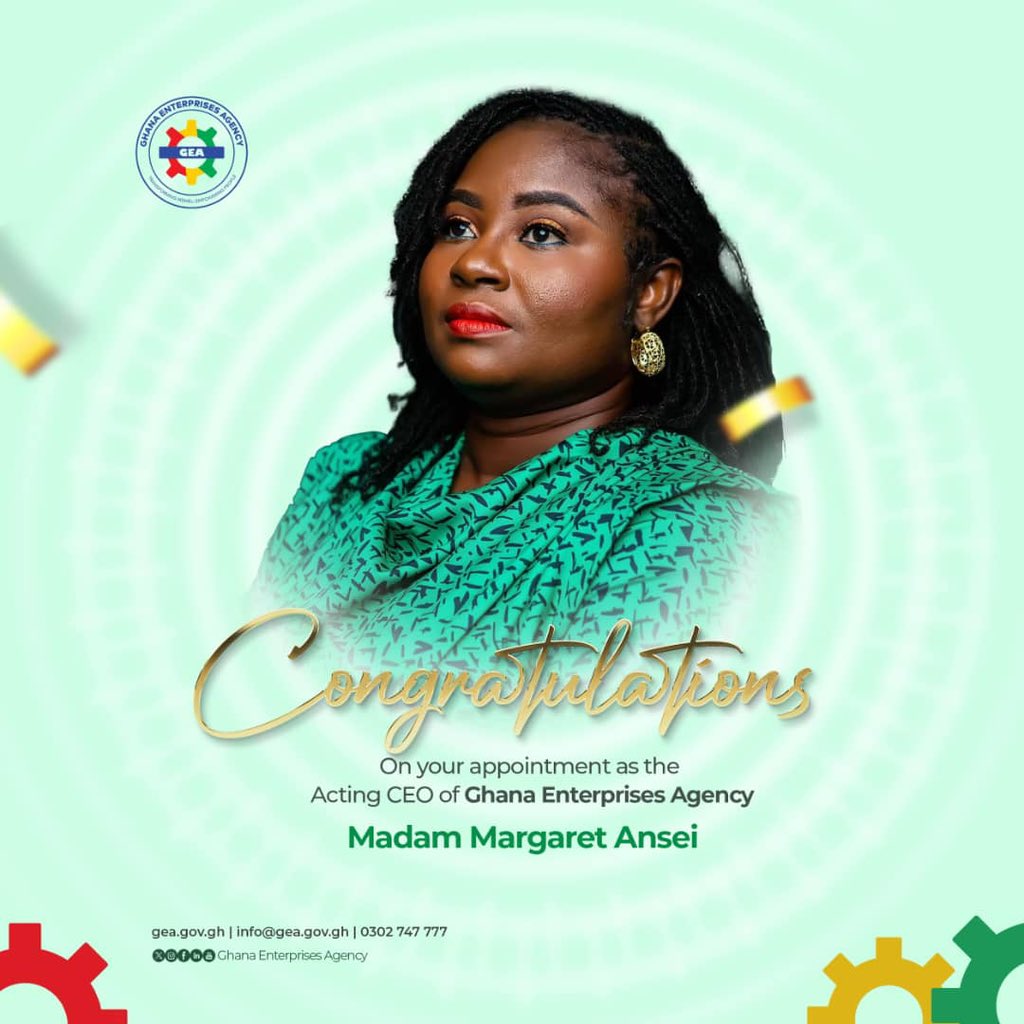 gea_ghana's tweet photo. Congratulations to the acting CEO of GEA; Madam Margaret Ansei, we are happy to have you lead the charge. Akwaaba!🇬🇭 https://t.co/7ZPpPXOyOT