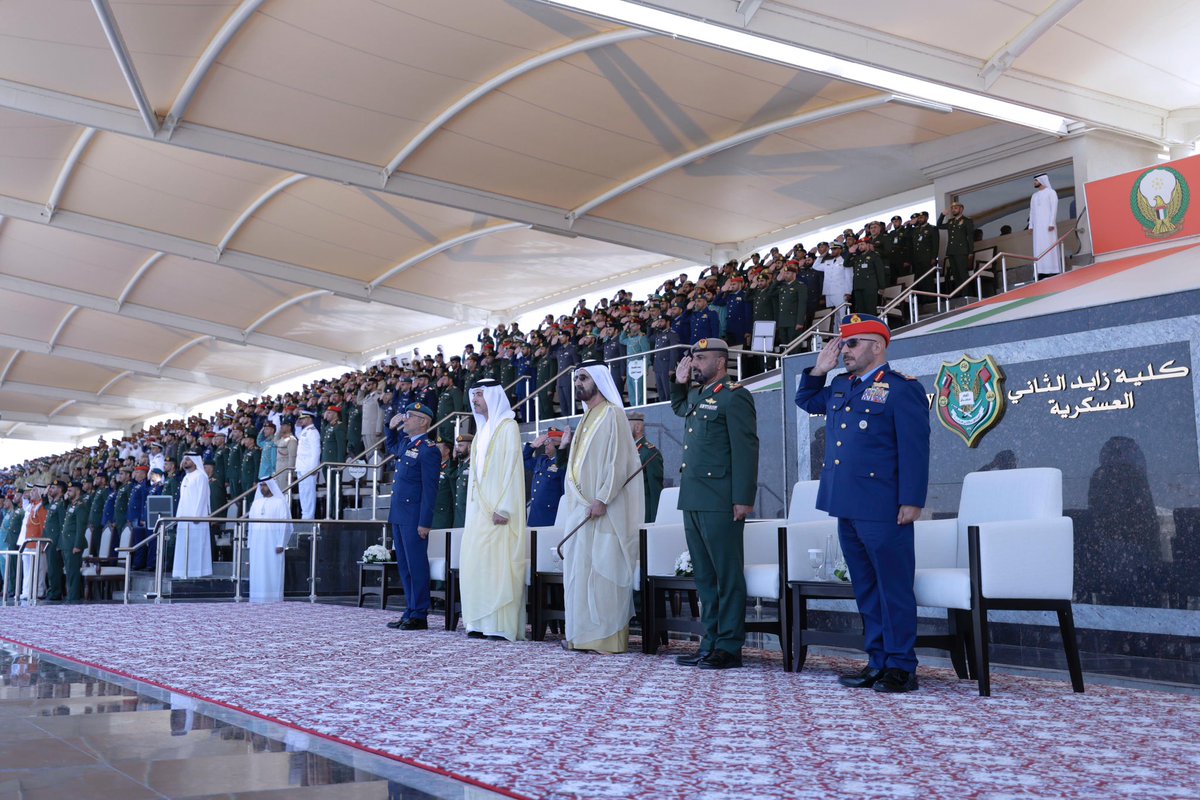 HHShkMohd's tweet photo. أثناء تخريج عدد من المرشحين الضباط من كلية زايد الثاني العسكرية اليوم ..

الإمارات … يد تبني .. ويد تحمي .. 

حفظ الله الوطن .. وأدام عزه ومجده .. https://t.co/Ut4vLP25zu