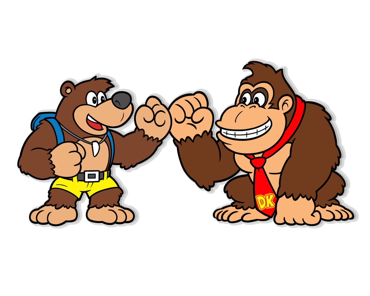 p_fritzart's tweet photo. Am I the only one who feels like the new DK design fits well with Banjo? https://t.co/qPVLKVAuKv
