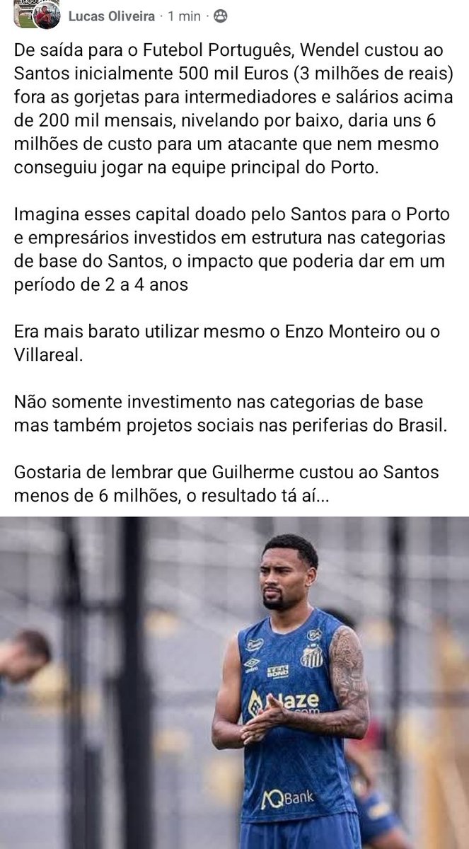 É o Santos do Marcelo Teixeira, na mão dos empresários, já mencionei os gastos com Billy Arce e Yushupha Njie também? <a href="/ademirquintino/">ADEMIR QUINTINO ⚡️</a> <a href="/lucas_musetti/">Lucas Musetti Perazolli</a> <a href="/varandafutebol/">VARANDA FUTEBOL DEBATE</a> <a href="/sormani/">sorms</a>