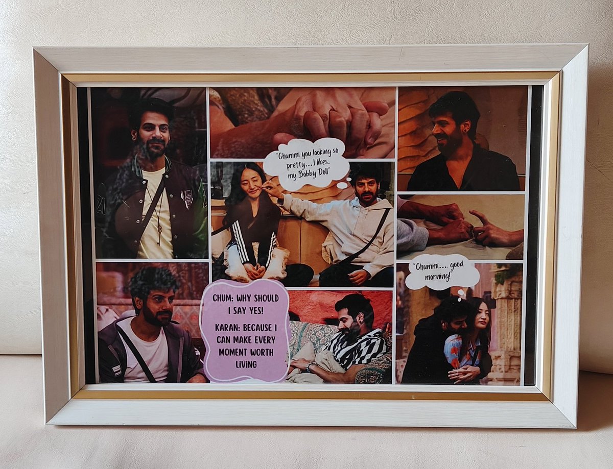 Customised Gifts for the amazing <a href="/KaranVeerMehra/">Karan Veer Mehra</a> <a href="/chumdarang/">Chum Darang</a> 🩷❤️ 
#KaranveerMehra𓃵 #ChumDarang𓃵 #ChumVeer #BiggBoss