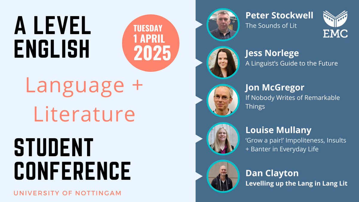Peter Stockwell (@peterjstockwell) on Twitter photo In association with <a href="/EngMediaCentre/">English & Media Ctr</a> - come to Nottingham on April Fool’s Day (no, really) for our student conference for A-level Lang/Lit
englishandmedia.co.uk/conferences/18… In association with <a href="/EngMediaCentre/">English & Media Ctr</a> - come to Nottingham on April Fool’s Day (no, really) for our student conference for A-level Lang/Lit
englishandmedia.co.uk/conferences/18…