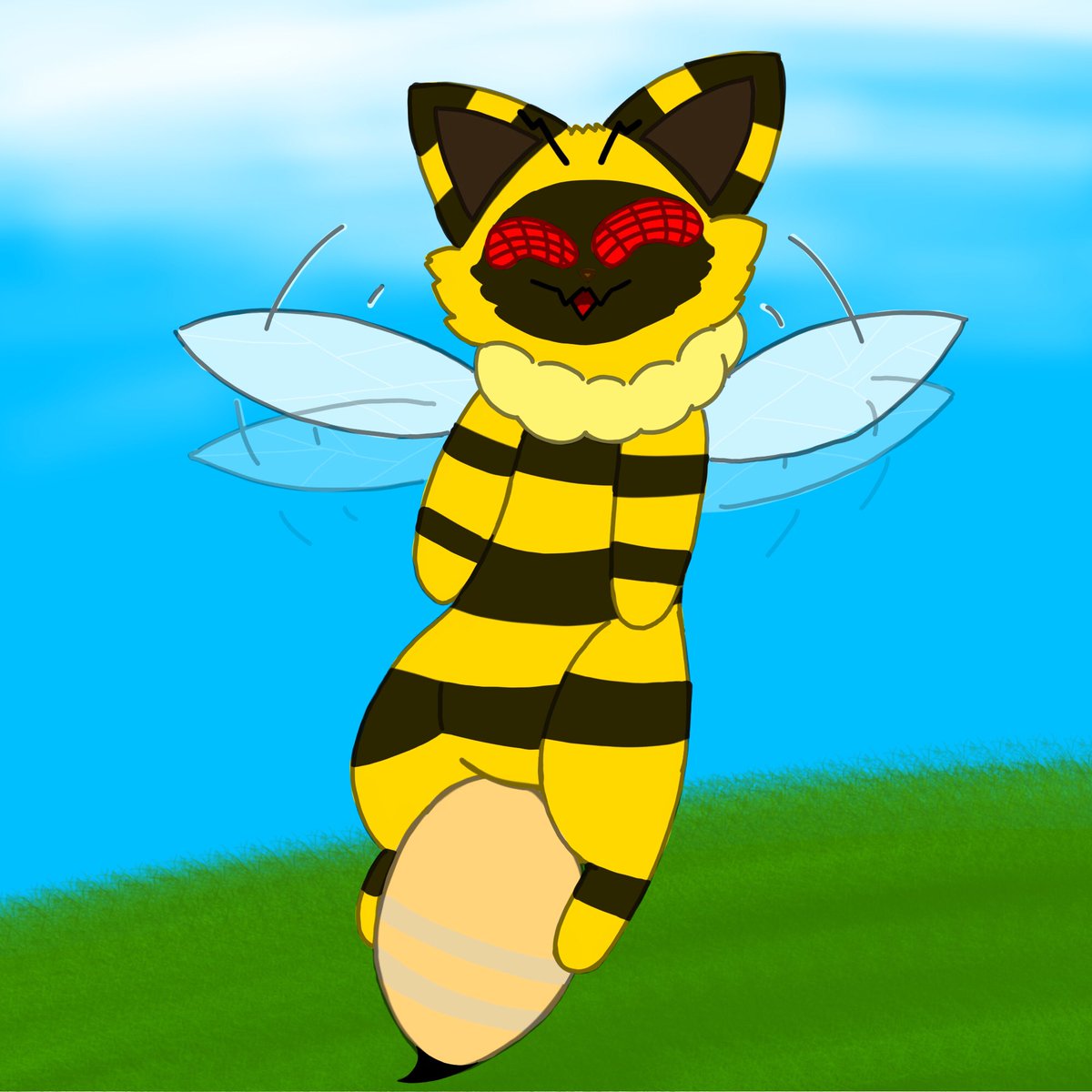 Behold, a bee cat thing!