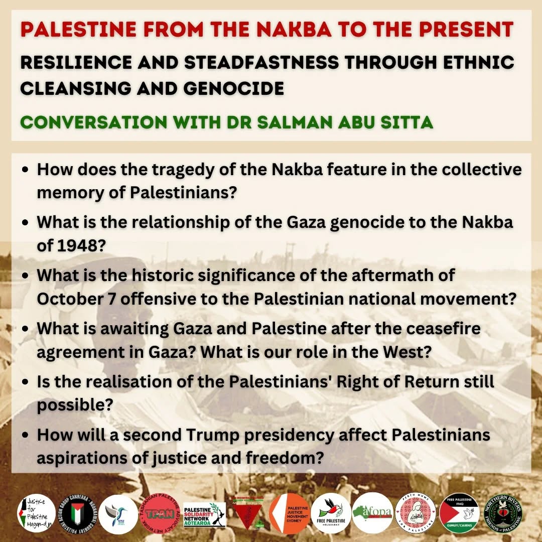 If you have any questions for the world's leading expert on Palestinian refugees, just send them in and they'll be answered live. 7pm on Thursday and it's totally free.
events.humanitix.com/gaza-from-the-…