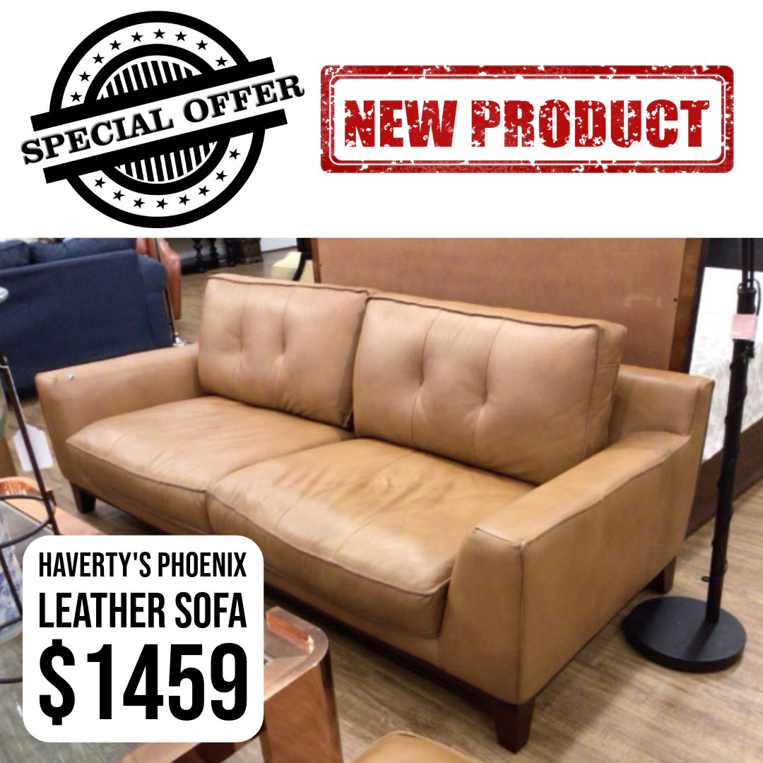ConsignmentFLA's tweet image. Transform your space with this Haverty’s Phoenix Leather Sofa — a bold blend of comfort and style. Ready for its next home at just $1459.

#LeatherLiving #UniqueFind #EncoreInteriors #SofaGoals #HomeVibes