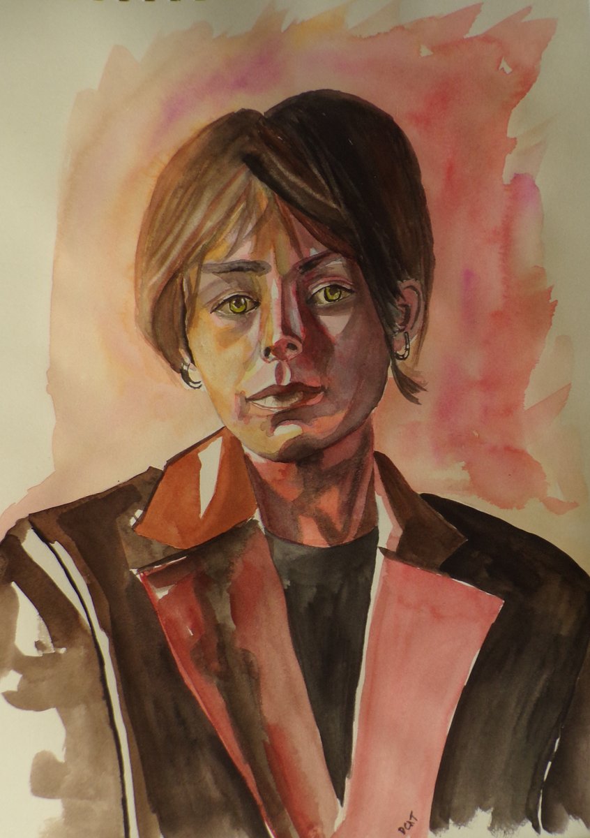 Try out a new multi media sketchbook. I did this watercolour to see how it would hold up to a few washes. Have a good day everyone. #watercolour #portrait #sketchbook #sketches #art #paintings #sketching