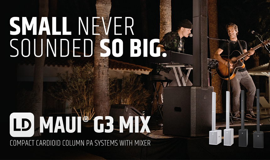 The MAUI G3 MIX models are expanding the application possibilities of the popular MAUI G3 series with an integrated digital six-channel mixer!

Find out more >>> 
musicmatter.co.uk/news/ld-system…

#musician #paspeaker #columnspeaker #livemusic #LDSystems