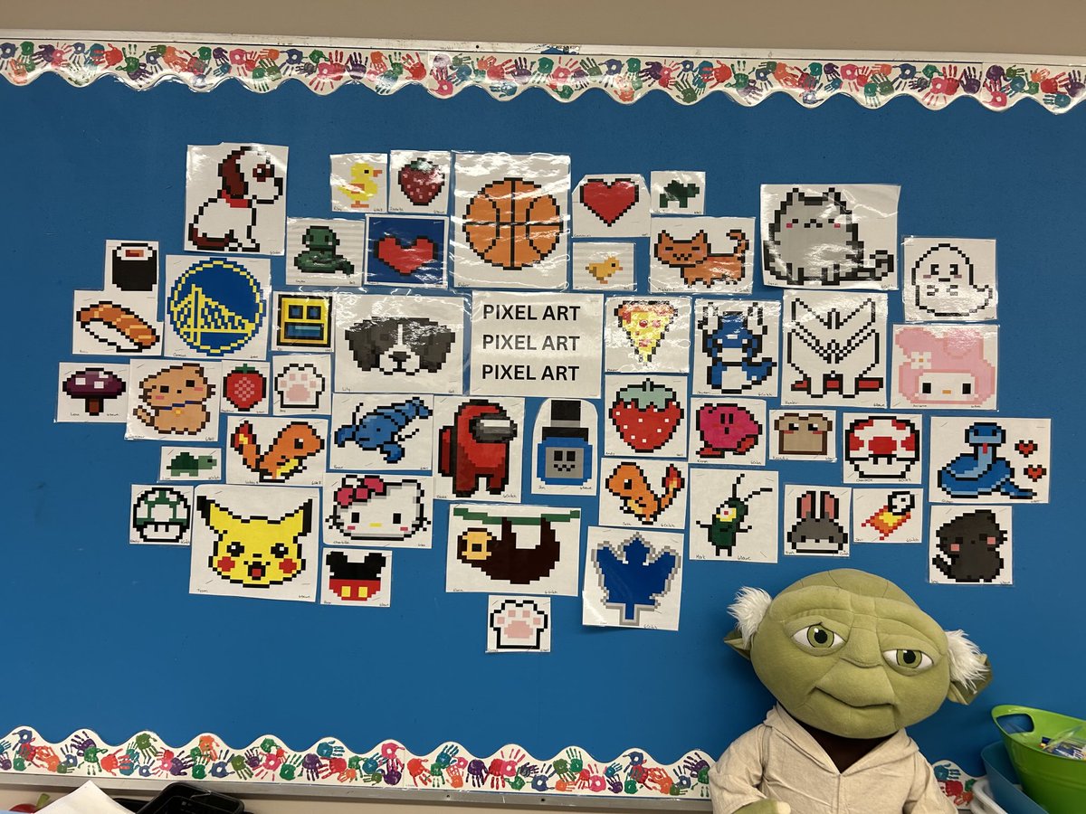 Our grade 6 Pixel Art is coming along! ⁦<a href="/MQWSchool/">MQW School</a>⁩