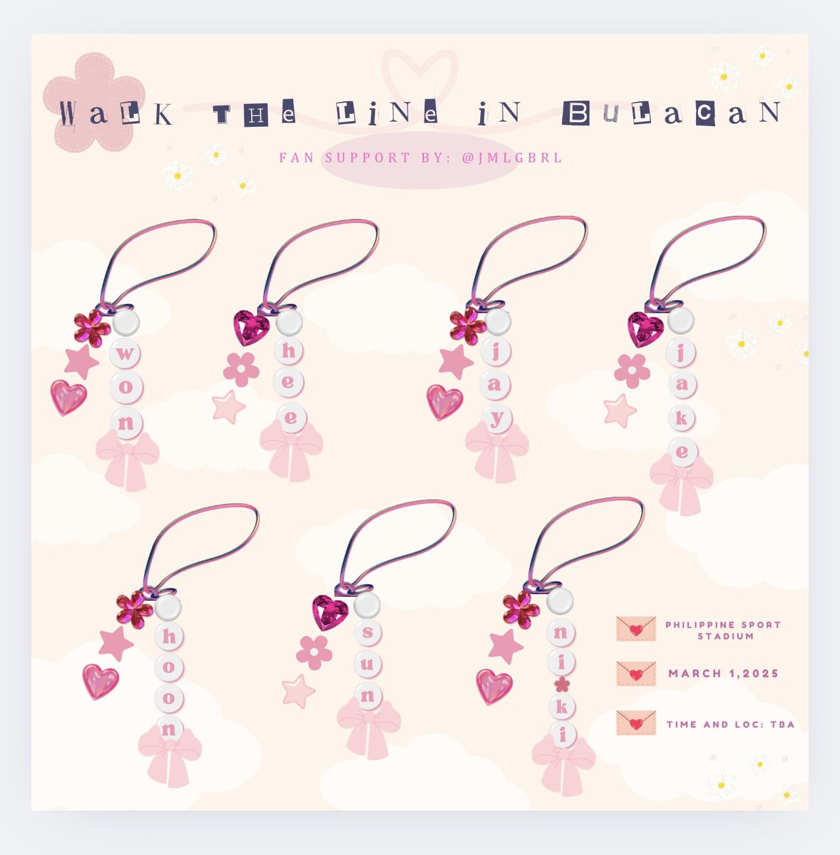 jmlgbrl's tweet photo. 𝐖𝐀𝐋𝐊 𝐓𝐇𝐄 𝐋𝐈𝐍𝐄 𝐈𝐍 𝐁𝐔𝐋𝐀𝐂𝐀𝐍
↳ Fan Support by: @jmlgbrl ⋆˚ᡣ𐭩˖°
   
ᰔ 1:1 — limited qty
ᡣ𐭩 mbf, like, rt
ᡣ𐭩 open for trades
ᡣ𐭩 open to all engenes

see yoü !
#WALKTHELINE_IN_BULACAN https://t.co/1AxW9391WW