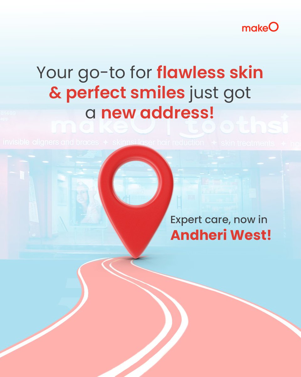 makeO_skin's tweet image. The all-new makeO toothsi smile and skin centre is now open in Andheri West! 

Walk in and experience skincare &amp;amp; smile care like never before💪
📍 Ground Floor, A Wing, Crystal Plaza, New Link Road, Andheri West, Mumbai 400053.

#makeO #toothsi #makeOskin #transformations