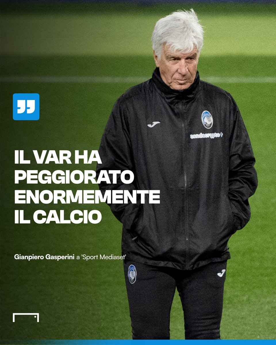 GoalItalia's tweet photo. Gasperini non ci ripensa: "Il Var ha peggiorato enormemente il calcio, ha creato confusione, a me non piace" https://t.co/BtxXWN9hWh