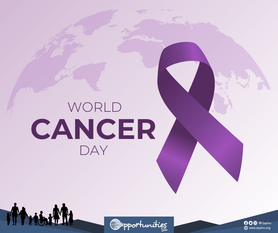 OppIncOrg's tweet photo. Cancer affects millions, but together, we can make a difference.  

Today, we honor the fighters, survivors, and those we've lost. Let’s continue raising awareness, supporting research, and advocating for better care. 💙💪 

#OpportunitiesInc #WorldCancerDay #CancerAwareness https://t.co/mge2Oyyvzx