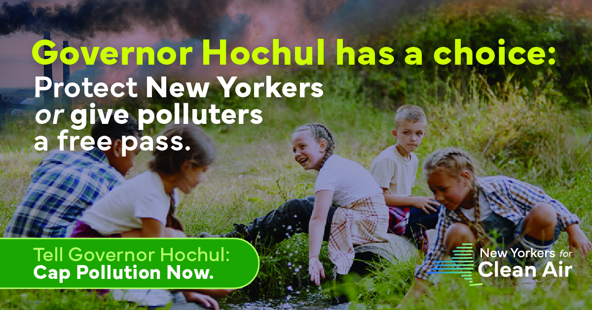 EnvDefenseFund's tweet photo. Governor Hochul’s delay on cap-and-invest is costing New Yorkers. Cap-and-invest will cut climate and health-harming pollution and lower energy bills. As the costs of the climate crisis continue to rise, New York cannot afford to wait any longer. #CleanAirNY @NYforCleanAir https://t.co/NCJwulAMCd