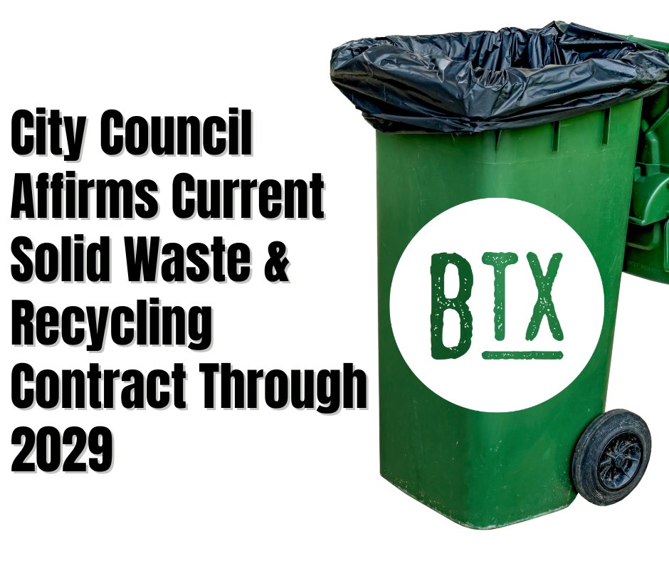 City Council Affirms Current Solid Waste and Recycling Contract Through 2029 
Read more: burlesontx.com/CivicAlerts.as…
