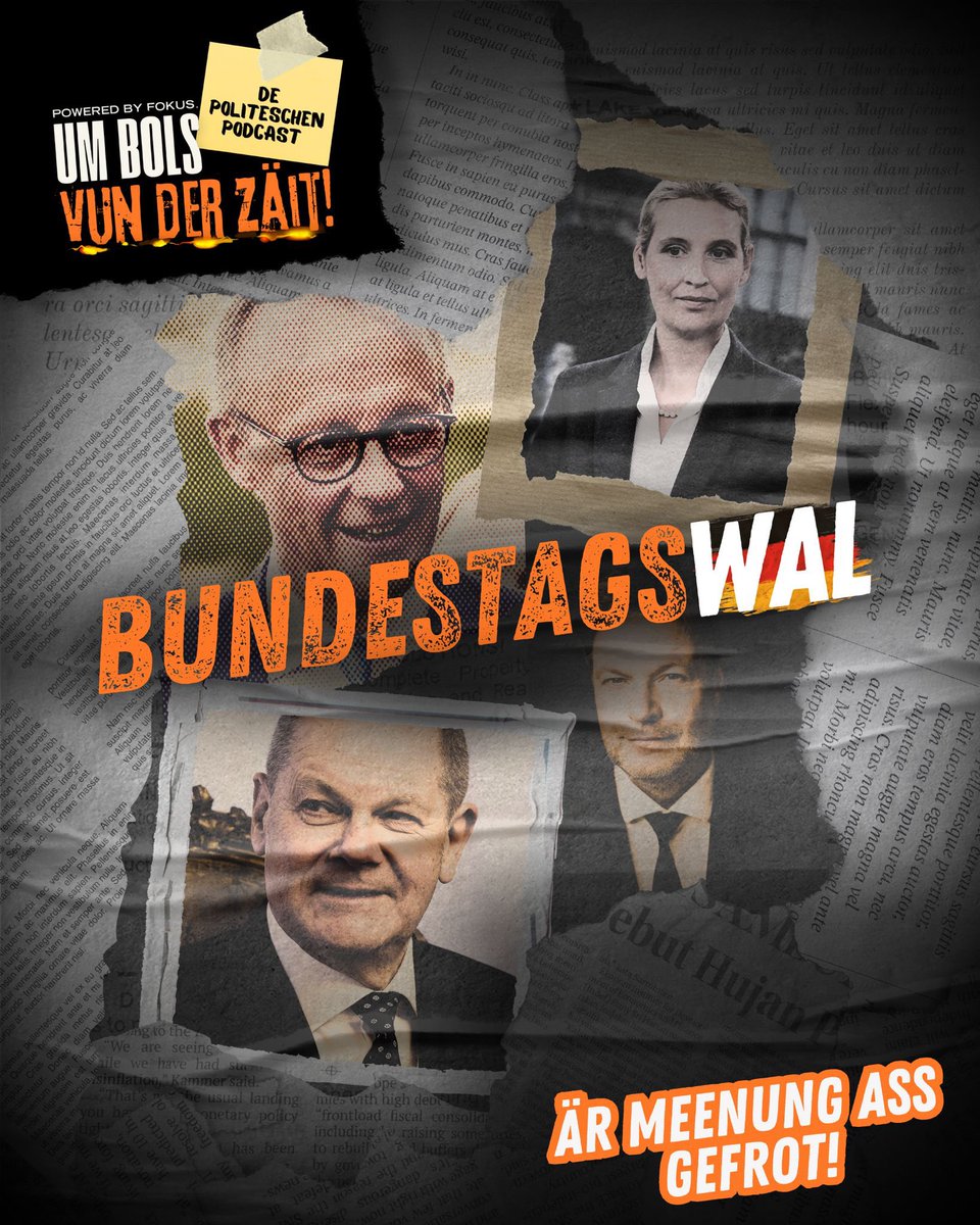 Bundestags(q)wahlen: Nei Episod vum Podcast #UmBolsvunderZäit e.a. mam Djuna Bernard an Florian Funk (Kreisvorsitzender SPD). Och dobäi: vill Reaktiounen déi mir am Virfeld erangeschéckt kruten. Stay tuned