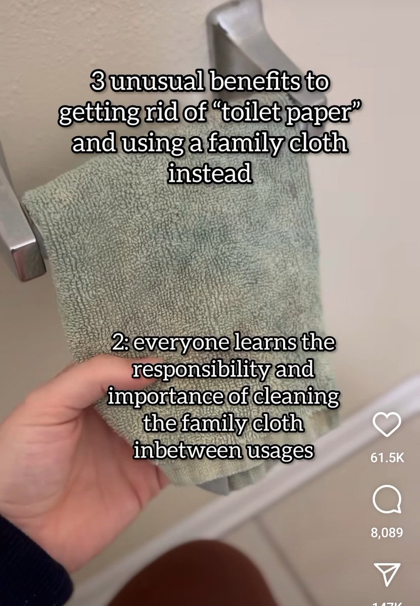 ศัพท์ของคนขาวรักโลกที่เพิ่งรู้จักวันนี้=family cloth=ผ้าเช็ดตูดหลังทำธุระหนักหรือเบา ใช้แทนทิชชู่ บางบ้านมีผืนเดียวใช้เวียนๆกันใครใช้แล่วก็ซักตสกรออีกคนมาใช้ต่อ บางบ้านมีแบบหลายผืนใช้เสร็จโยนลงตะกร้ารอซัก เขาบอกว่าไม่แปลกเพราะทีผ้าอ้อมเด็กยังใช้งานแบบนี้