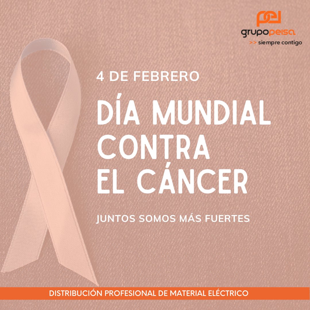 Hoy, 4 de febrero, es el Día Mundial contra el Cáncer, una oportunidad para recordar que la prevención, la detección temprana y el apoyo son claves en esta lucha.
Desde <a href="/grupo_peisa/">Grupo Peisa</a>, reafirmamos nuestro compromiso de generar conciencia, porque es fundamental brindar respaldo a ⤵️